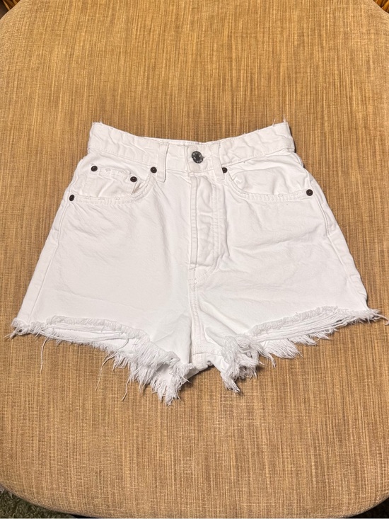 Zara Pants - Zara White Denim High Waisted Shorts